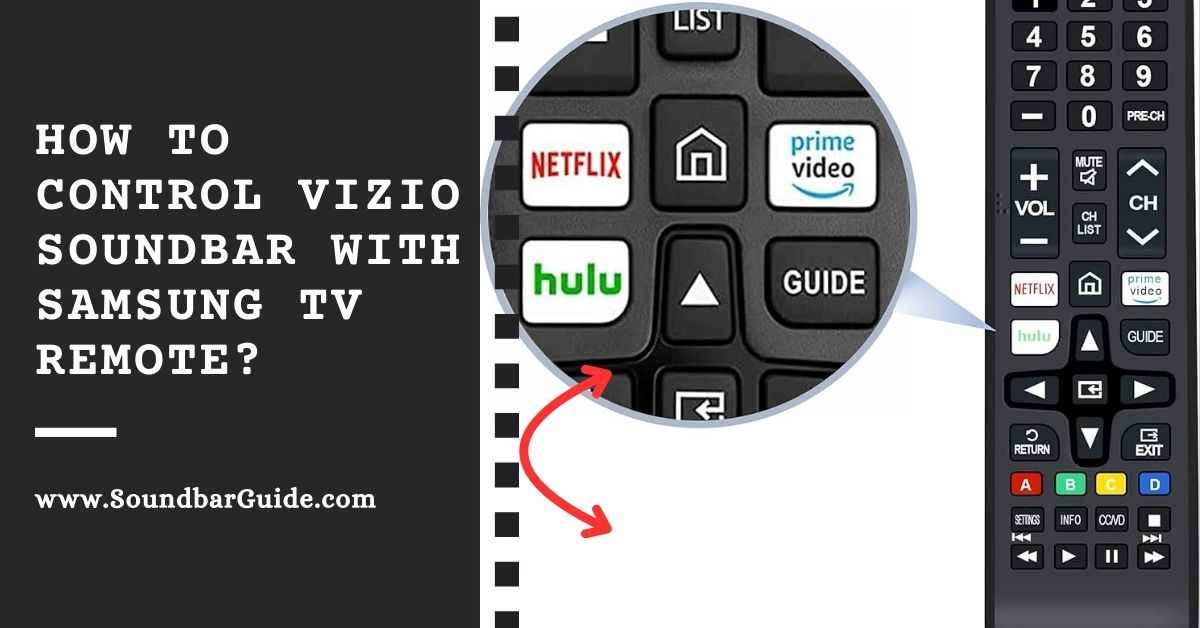 how to control vizio soundbar with samsung tv remote
