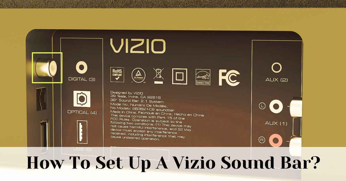 how to set up a vizio sound bar