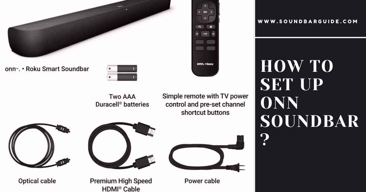 how to set up onn soundbar