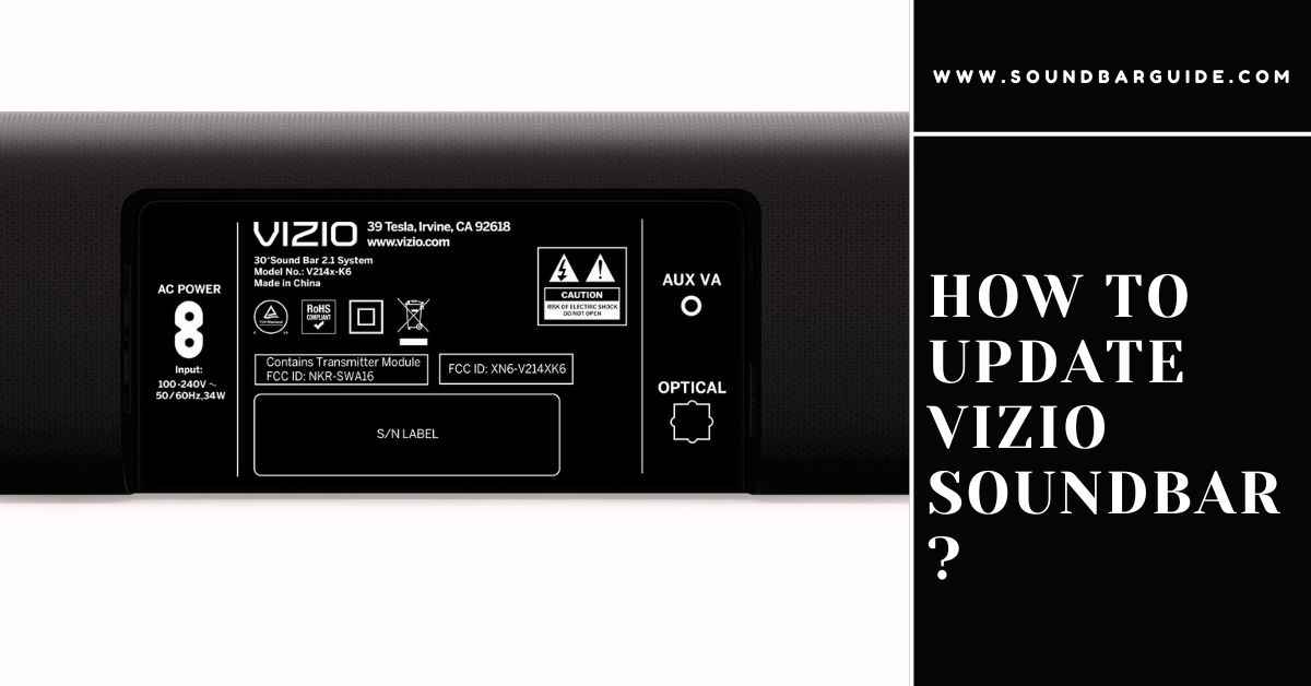 how to update vizio soundbar